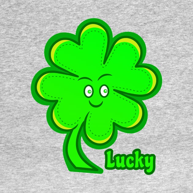 Lucky 4 Leaf Clover 1 by RD Doodles